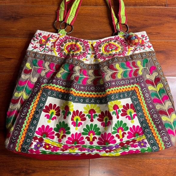 Die Spiegelburg Collection Handbags - Die Spiegelburg Collection | Floral Embroidered Tote Bag